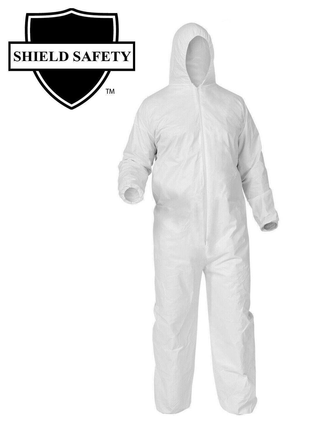 25 Pieces 55G Microporous Coverall With Hood White Color Size 2X-Large