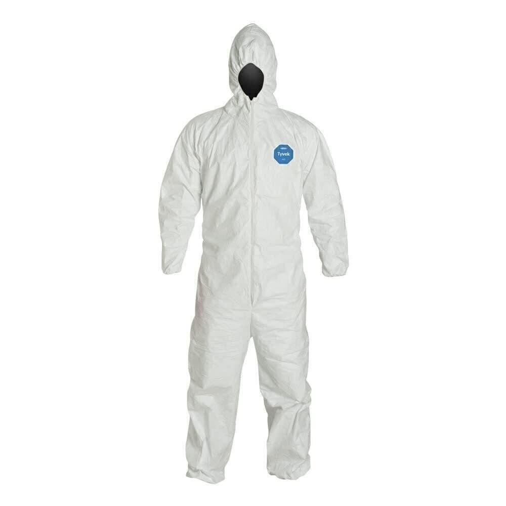 DuPont Tyvek 400 TY127S Disposable Protective Coverall with Respirator-Fit…