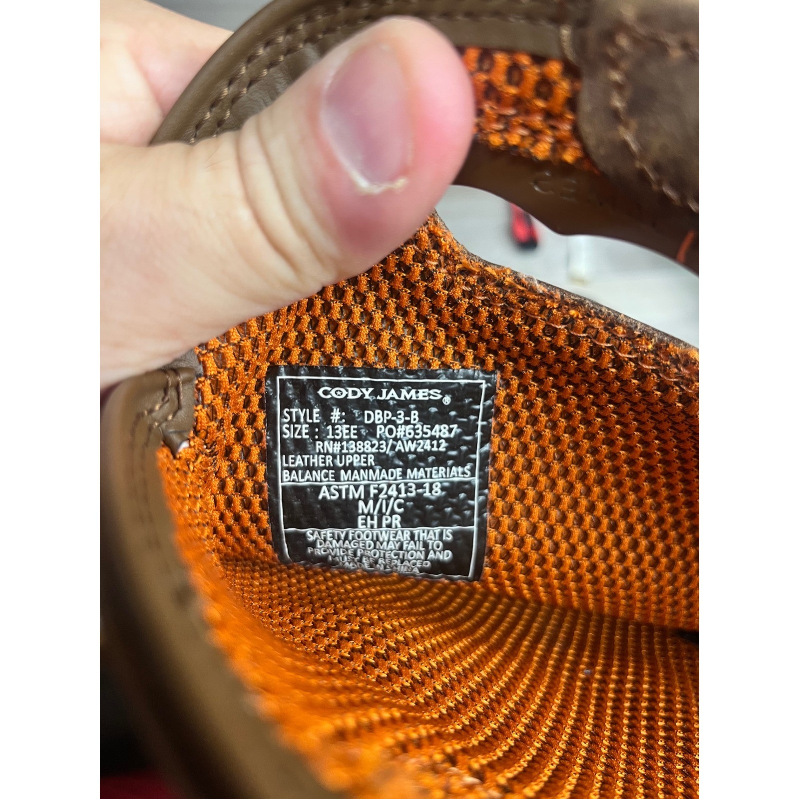 Cody James Decimator Work Boots Mens 13EE Brown New Composite Toe Vibram