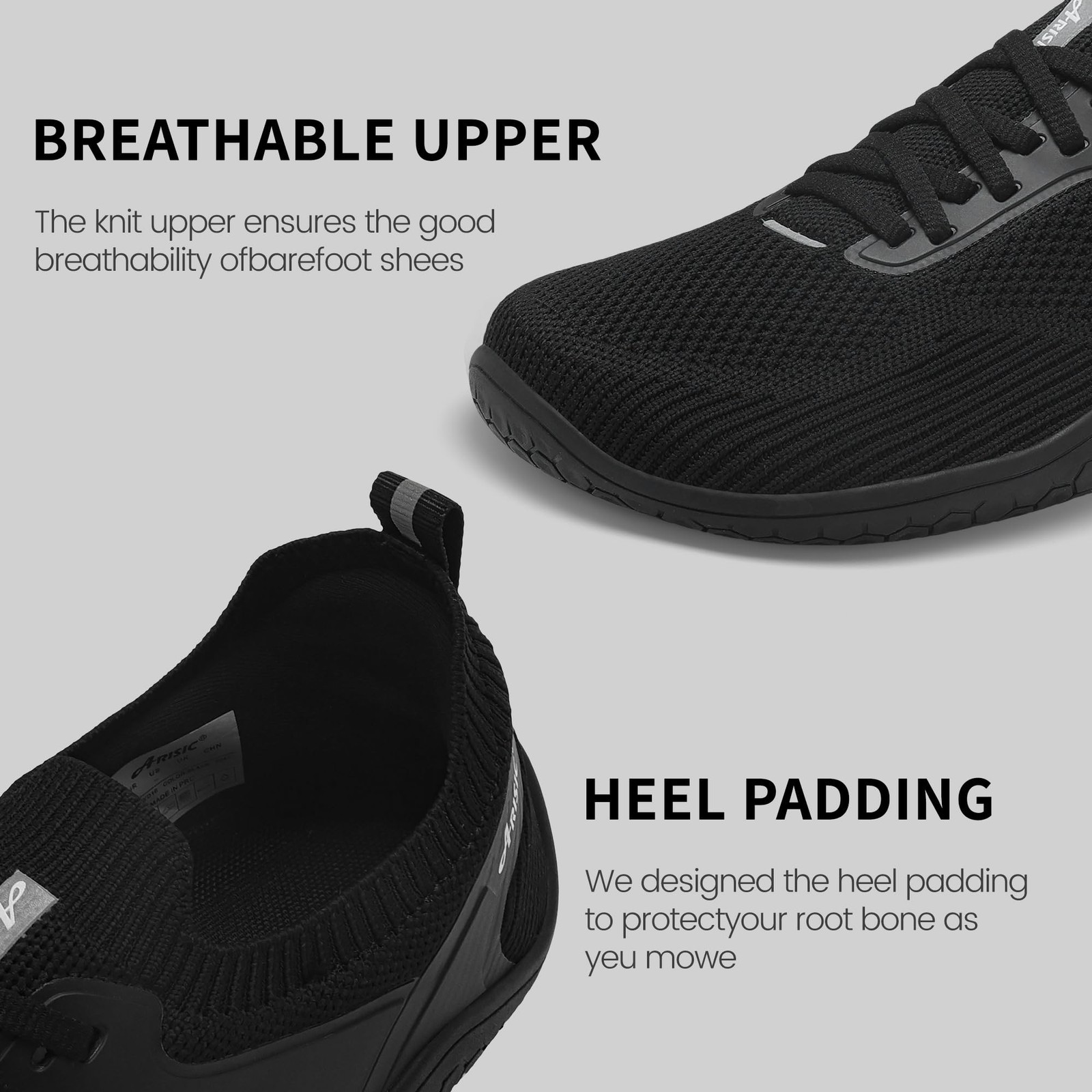 Men’s Barefoot Running Shoes Minimalist Trail Sneakers Zero Drop Wide Toe Box…