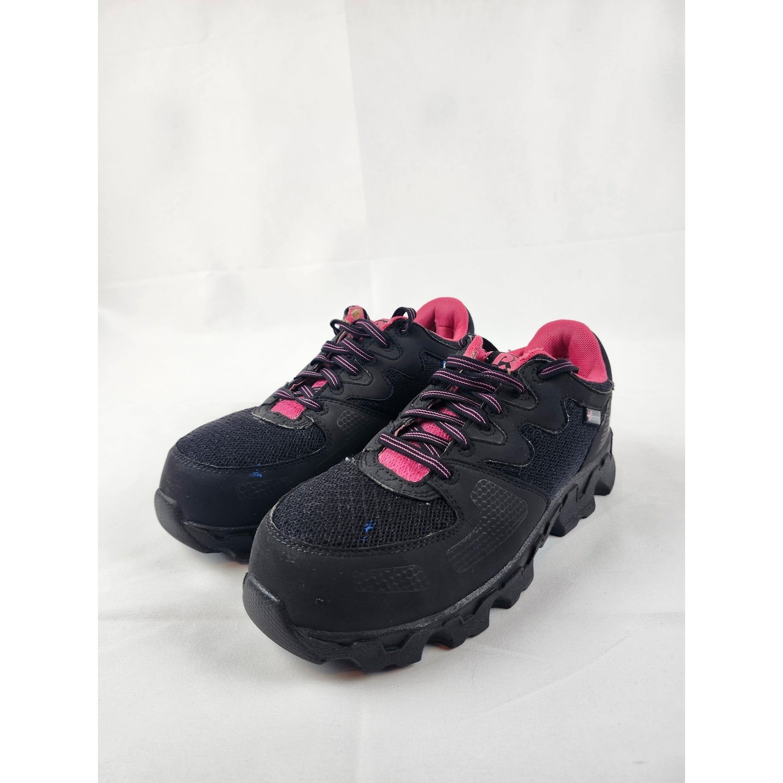 Timberland PRO Women’s Size 7.5 Steel Toe Work Shoes Black Pink ESD Utility work