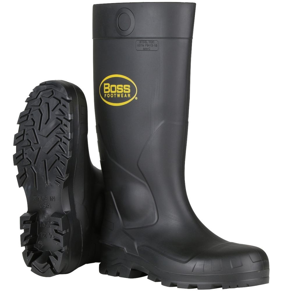 Boss PVC Over the Sock Boots Size 10 Made in the USA