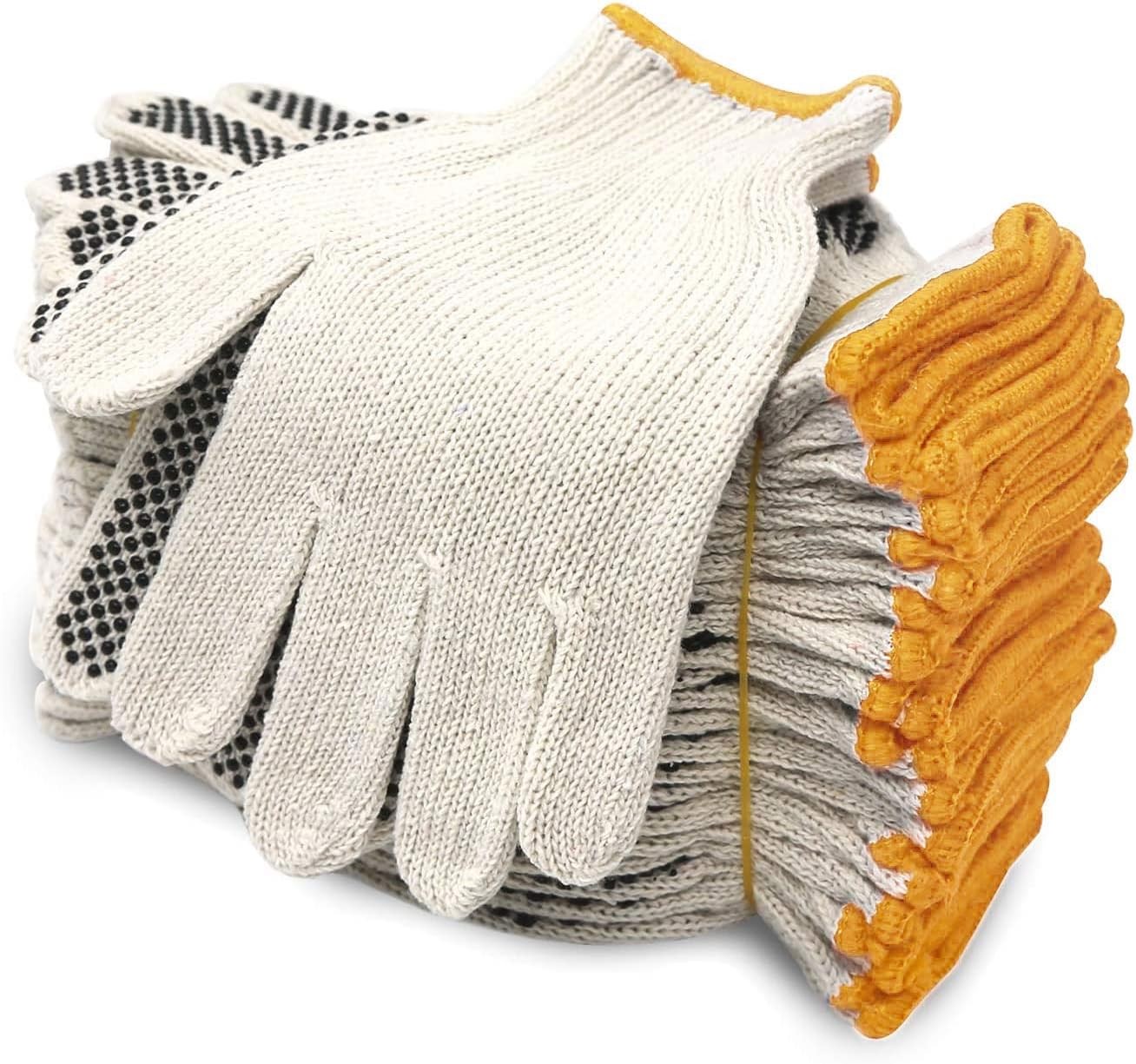 Evridwear Cotton Polyester String Knit Shell Safety Protection Work Gloves for P