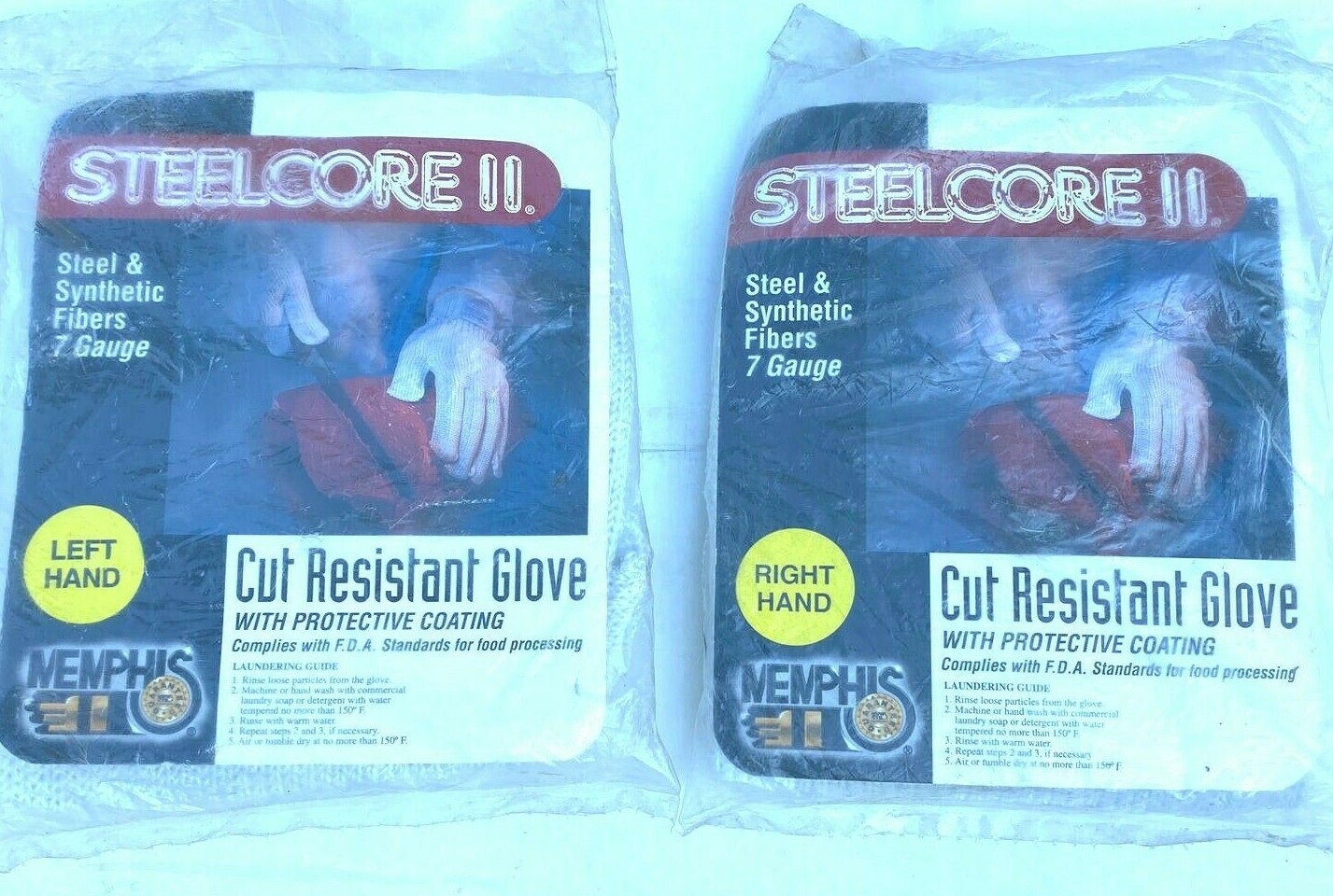 Pair Steelcore II 7 Gauge, Cut Resistant Glove w/Protective Coating, Size Medium
