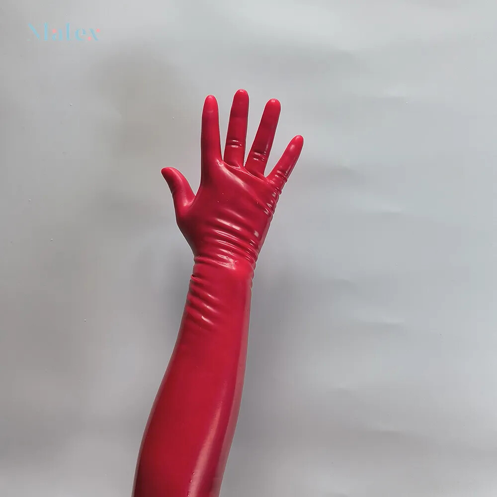 Premium Natural Latex Long Gloves for Ultimate Protection and Style Solid Color