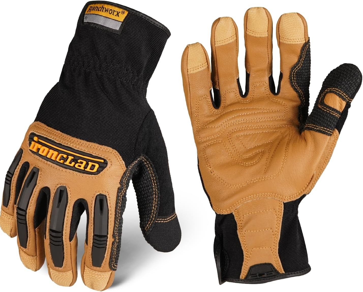 Ranchworx Work Gloves , Premier Leather Work Glove, Performance Fit, Durable,…