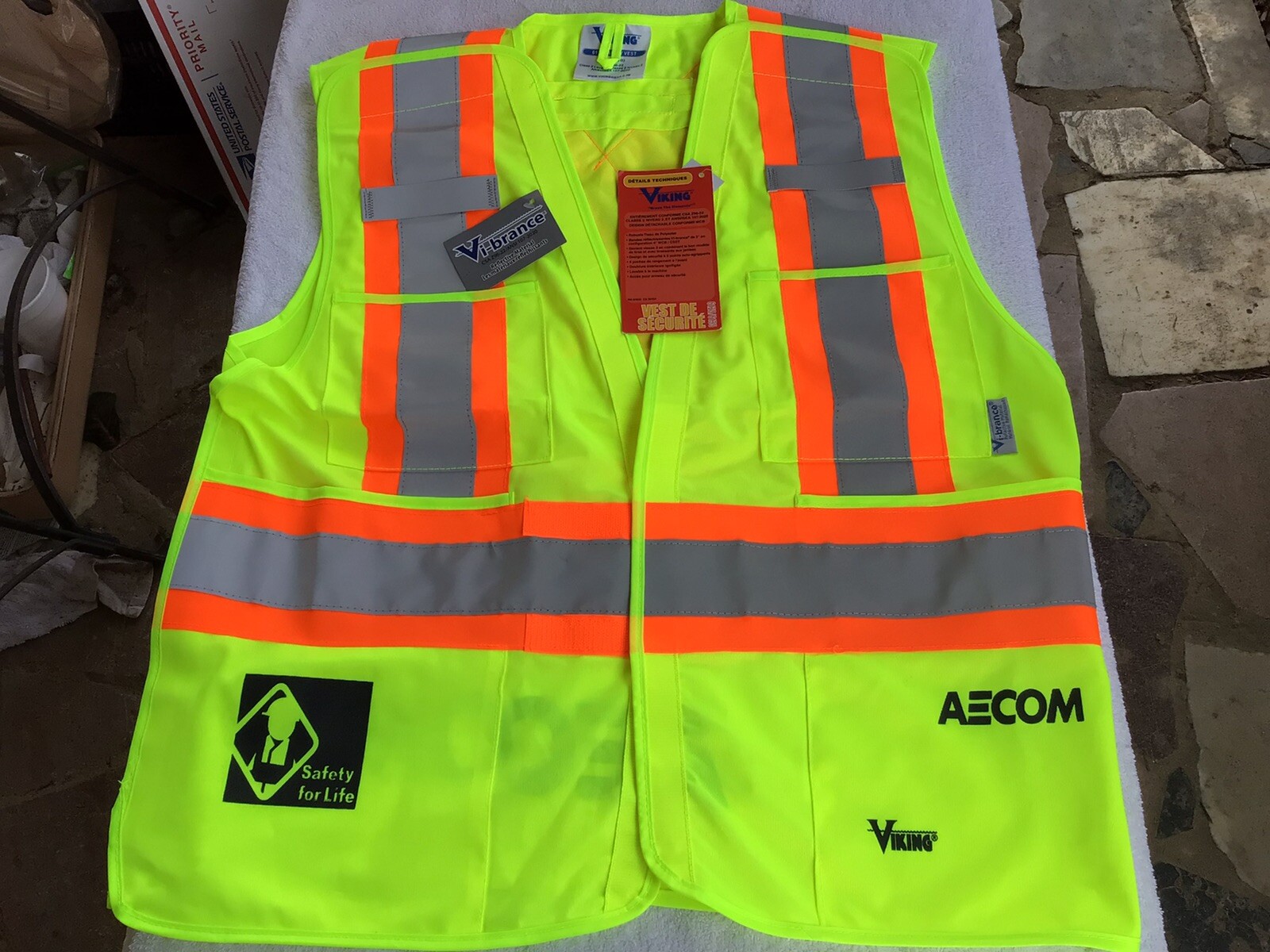 Professional Viking 6135G Green Surveyor Vest L/XL Class 2 w Pockets D Ring