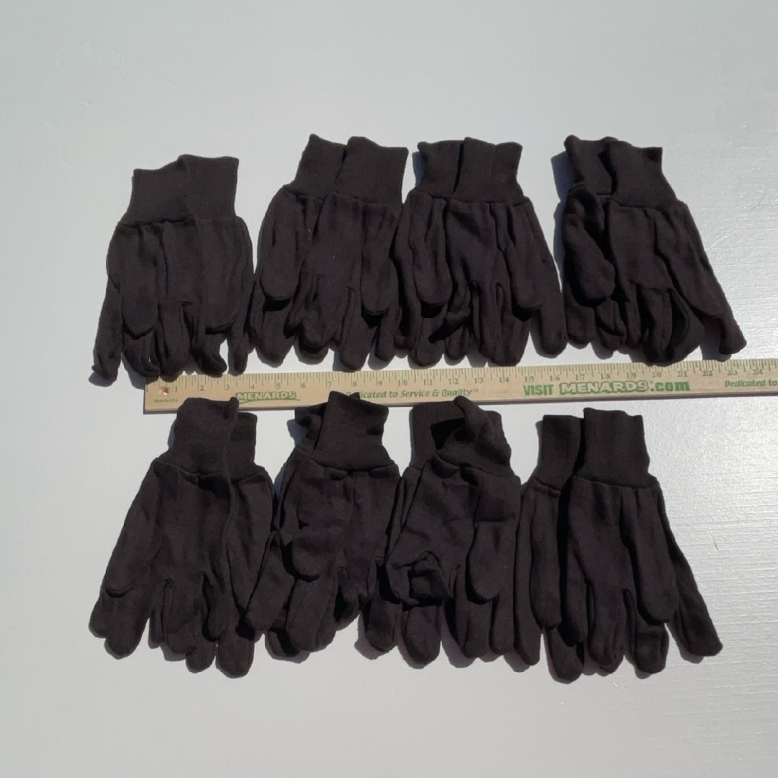 Brown jersey knit Work Gloves Lot of 8 Pairs Bulk Multipurpose Gloves new no tag