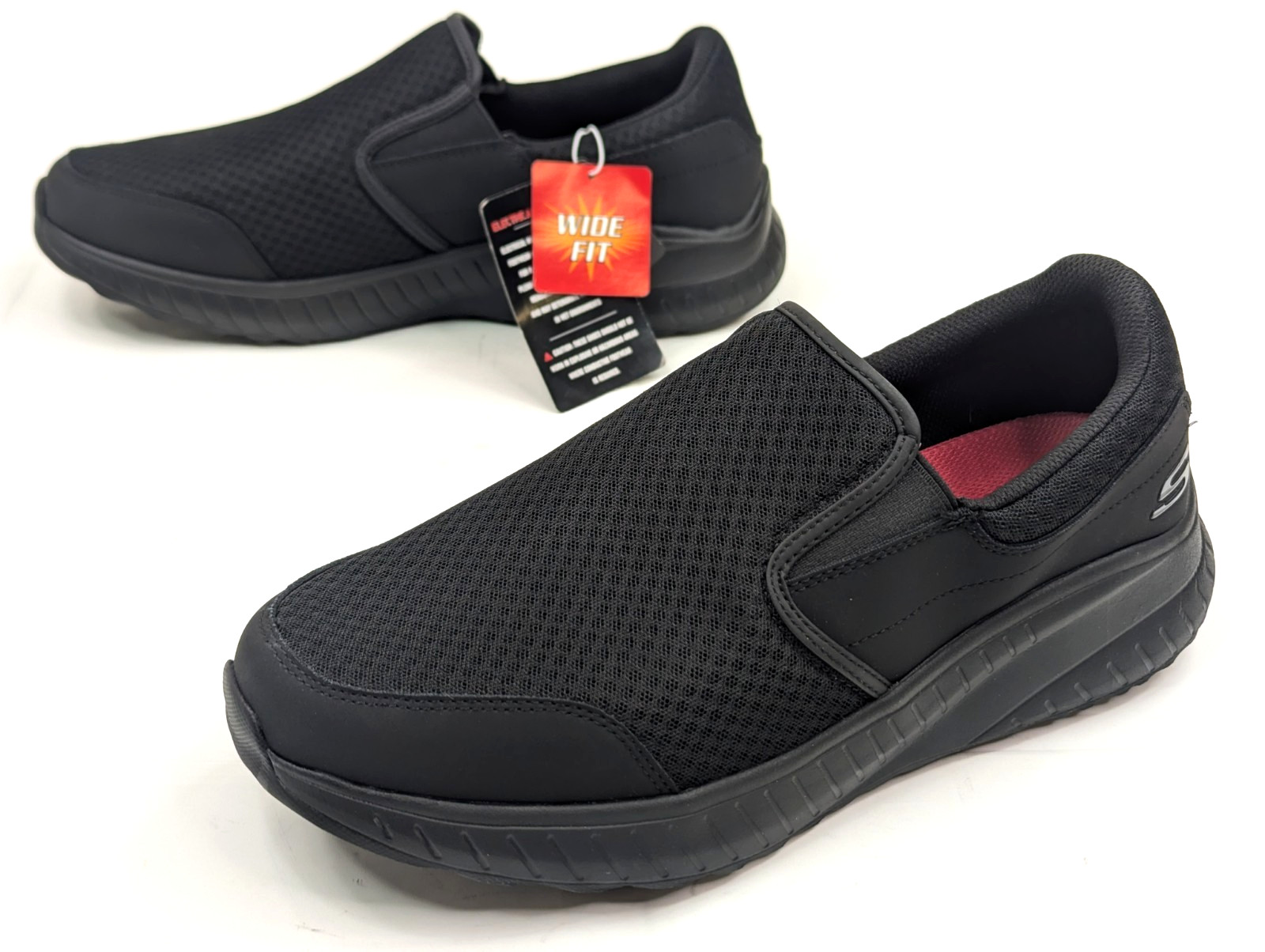 Skechers Work Relaxed Fit Squad Chaos SR Memory Foam Slip On Men 11W (Wide) ATSM