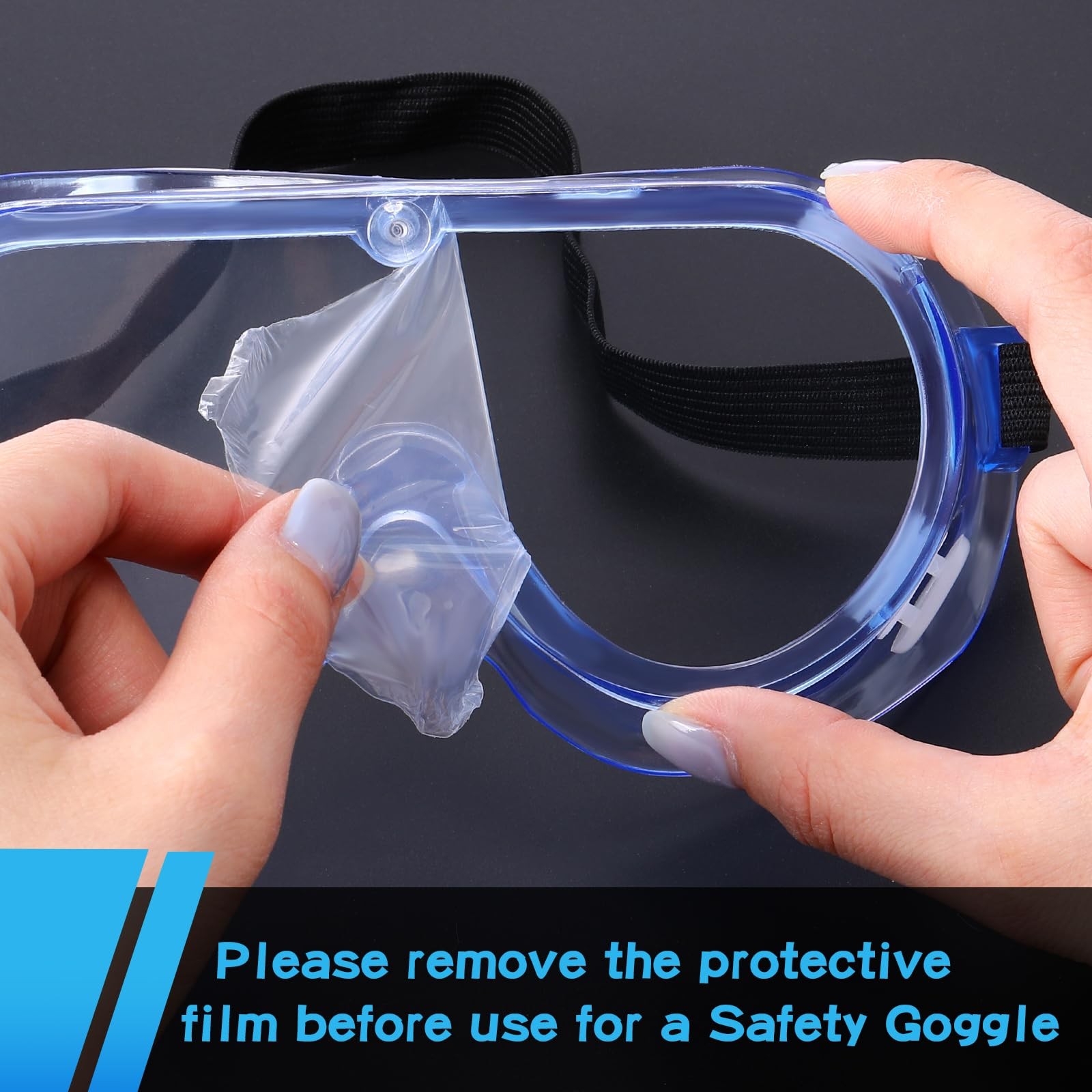 30 Pack Protective Safety Goggles Clear Lab Over Glasses Anti Fog Eye Protect…