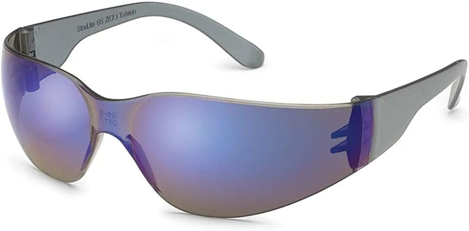Gateway Safety Starlite Safety Glasses, Gray Temple, Blue Mirror Lens, Ultra Lig