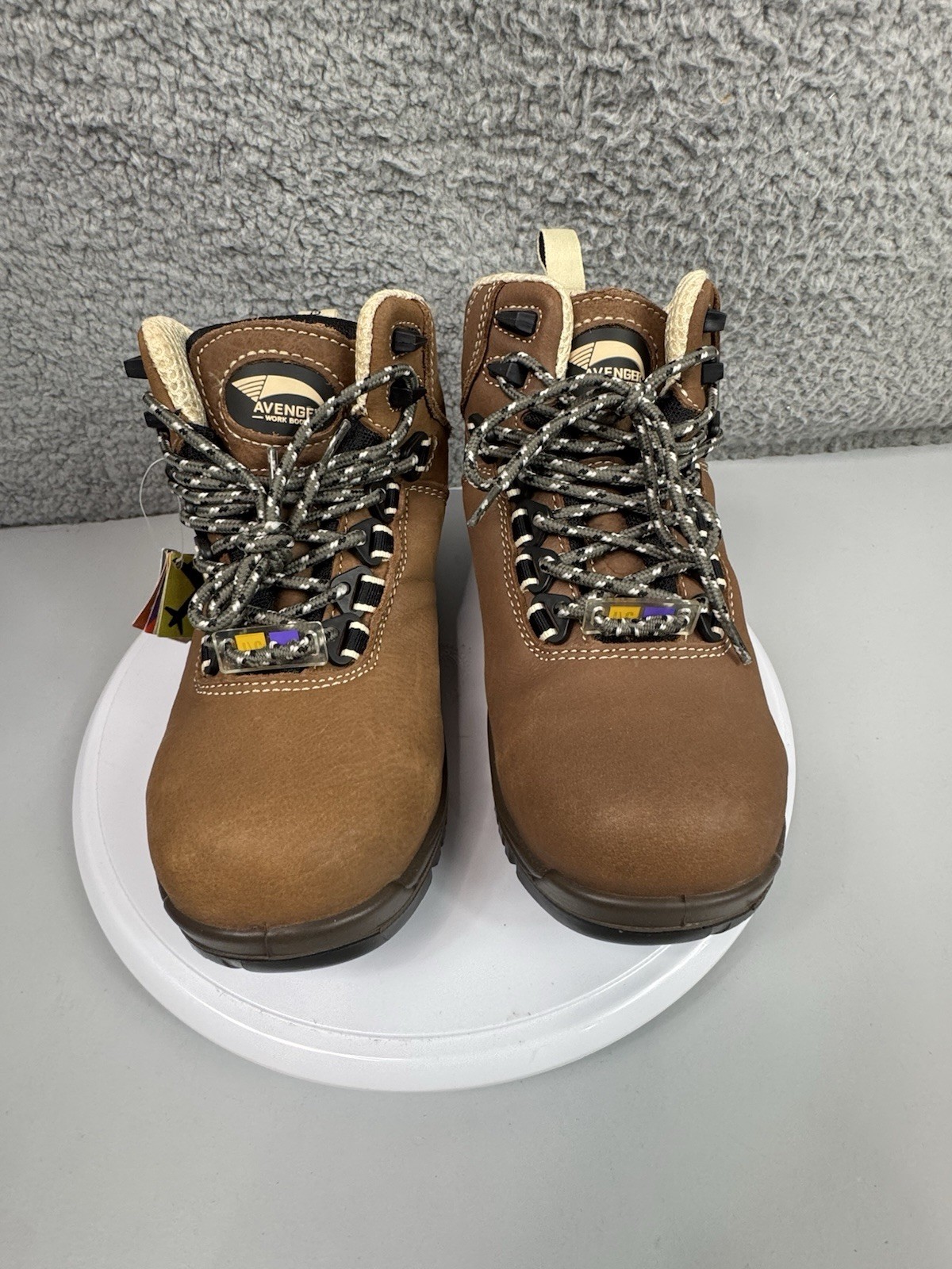 Avenger Women’s A7286 Hiking Work Safety 6” Leather Boots Composite Toe Sz 6.5 M