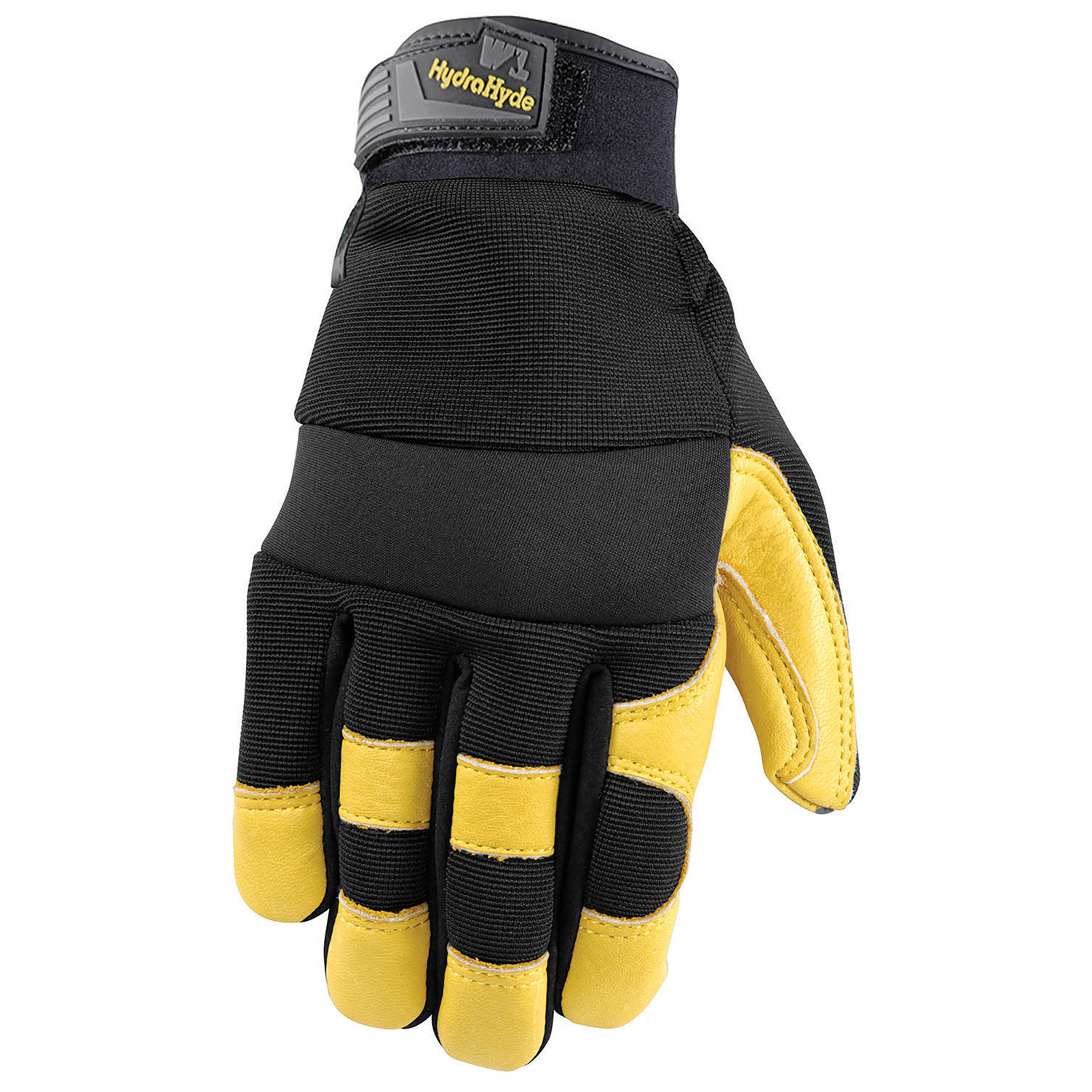 Men’s Goat Skin Leather Palm Work Gloves, Water-Resistant Hydra Hyde M-L