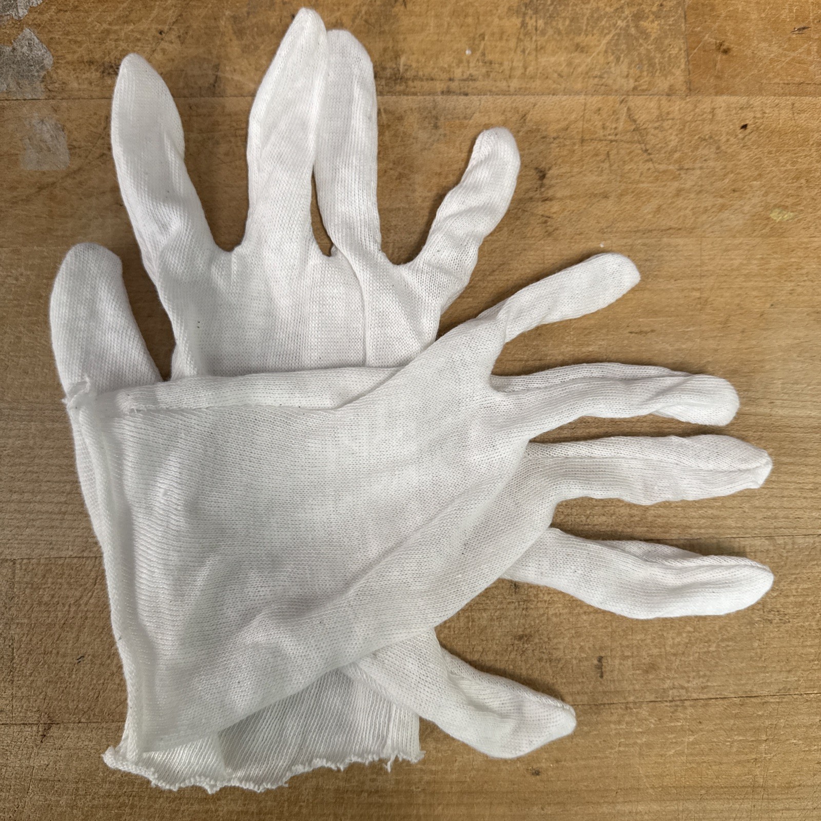 12 PR / 1 DOZ 100% COTTON LIGHTWEIGHT WHITE INSPECTION GLOVES Size Small