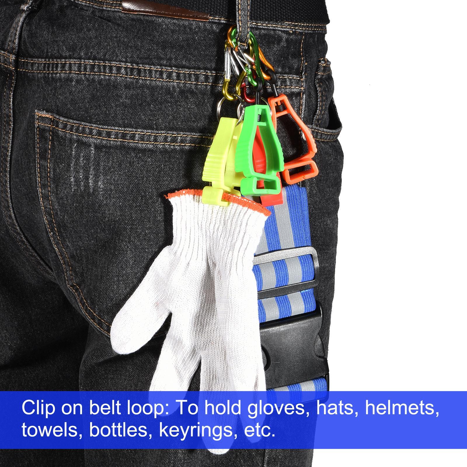 2pcs Glove Keeper, Gloves Grabber Clips Holder Hanger for Helmets, Black