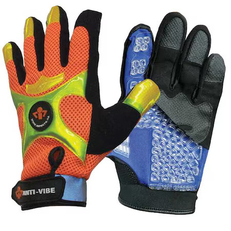 Impacto Bghivisxl Anti-Vibration Gloves, Xl, Black/Orange, Pr