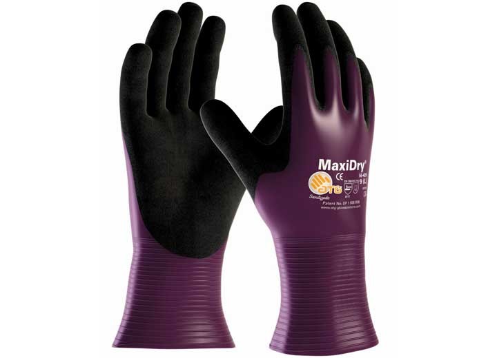 PIP MaxiDry Drivers Gloves Nitrile Non-Slip Purple Black Medium