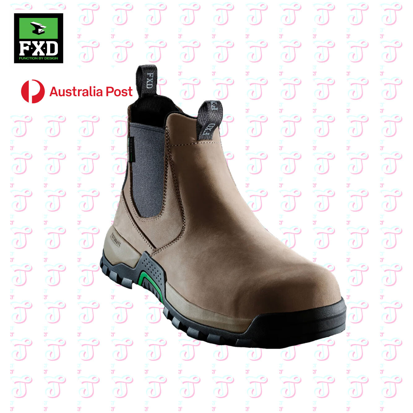 FXD Work Boots WB4 Elastic Sided Work Boots Composite (Stone)