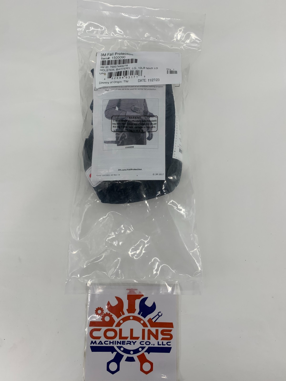 3M DBI-SALA 1500090 Battery Holster Sleeve Large 10LB Max LD