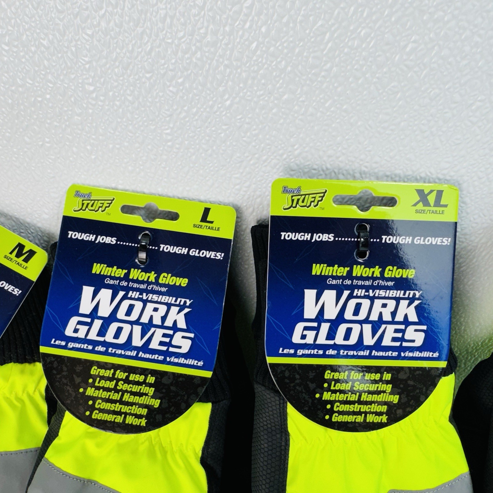 6 Pairs – Truck Stuff Split Leather Visibility Work Glove – S, M, L, L, XL, XXL