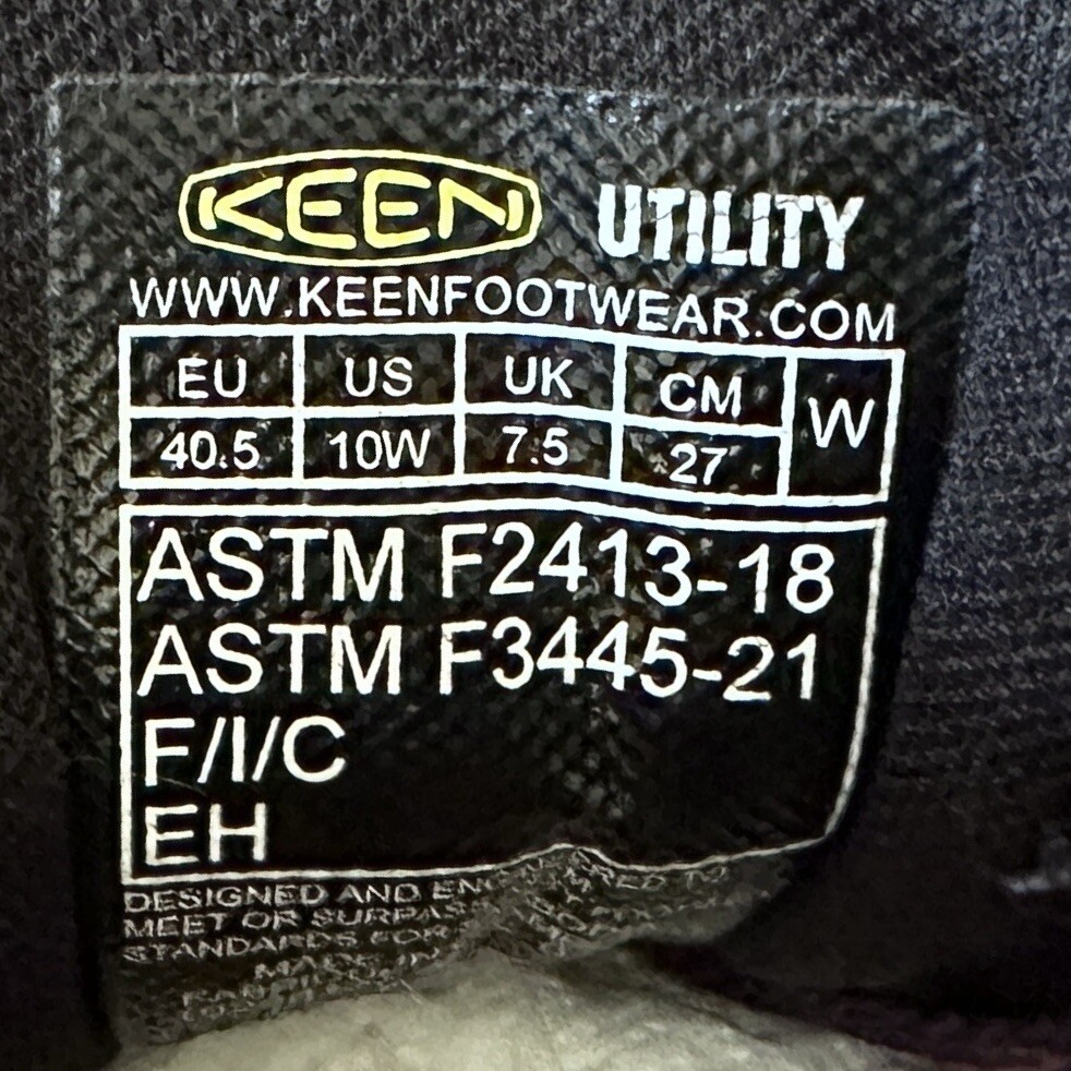 Near Mint Keen F2413-18 Utility Carbon Toe Purple Black Shoes Sneakers 10 Womens