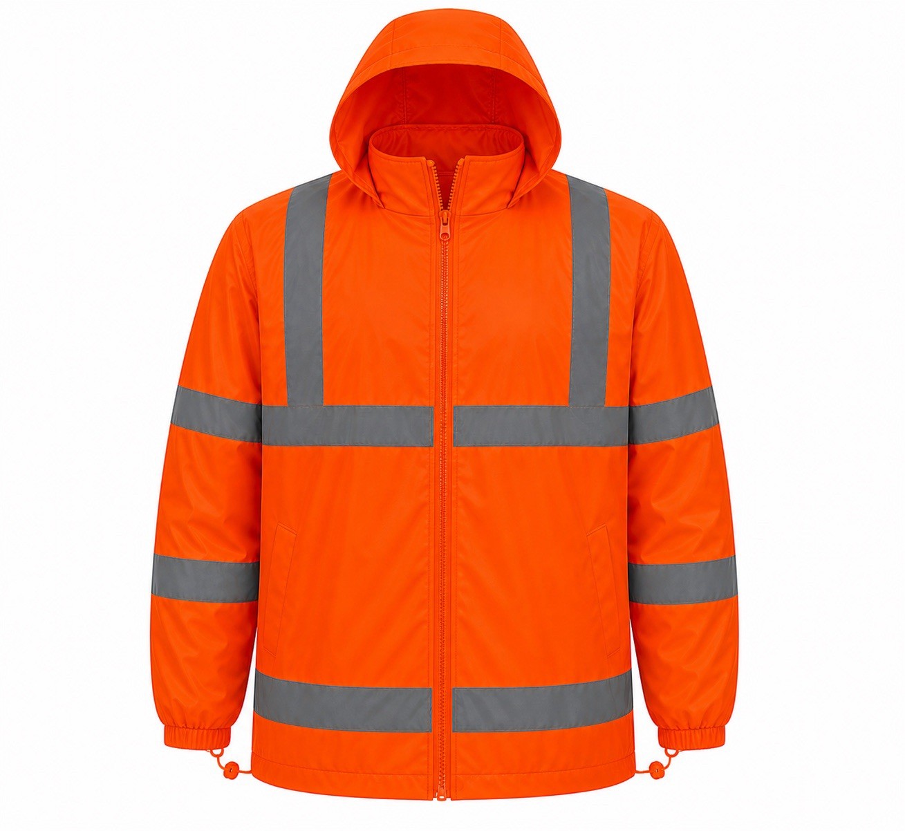 5plcs ANSI Class 3 Hi Vis Orange Waterproof Reflective Rain Suit 3XL-5XL