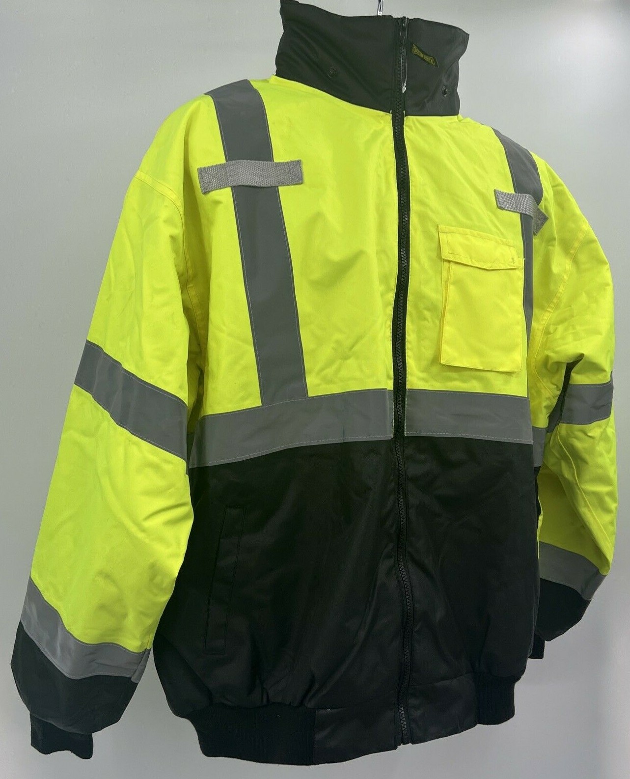 Occunomix Men’s LUX-ETJBJR Neon Green Polyester 4-in-1 Work Jacket Size L BR1