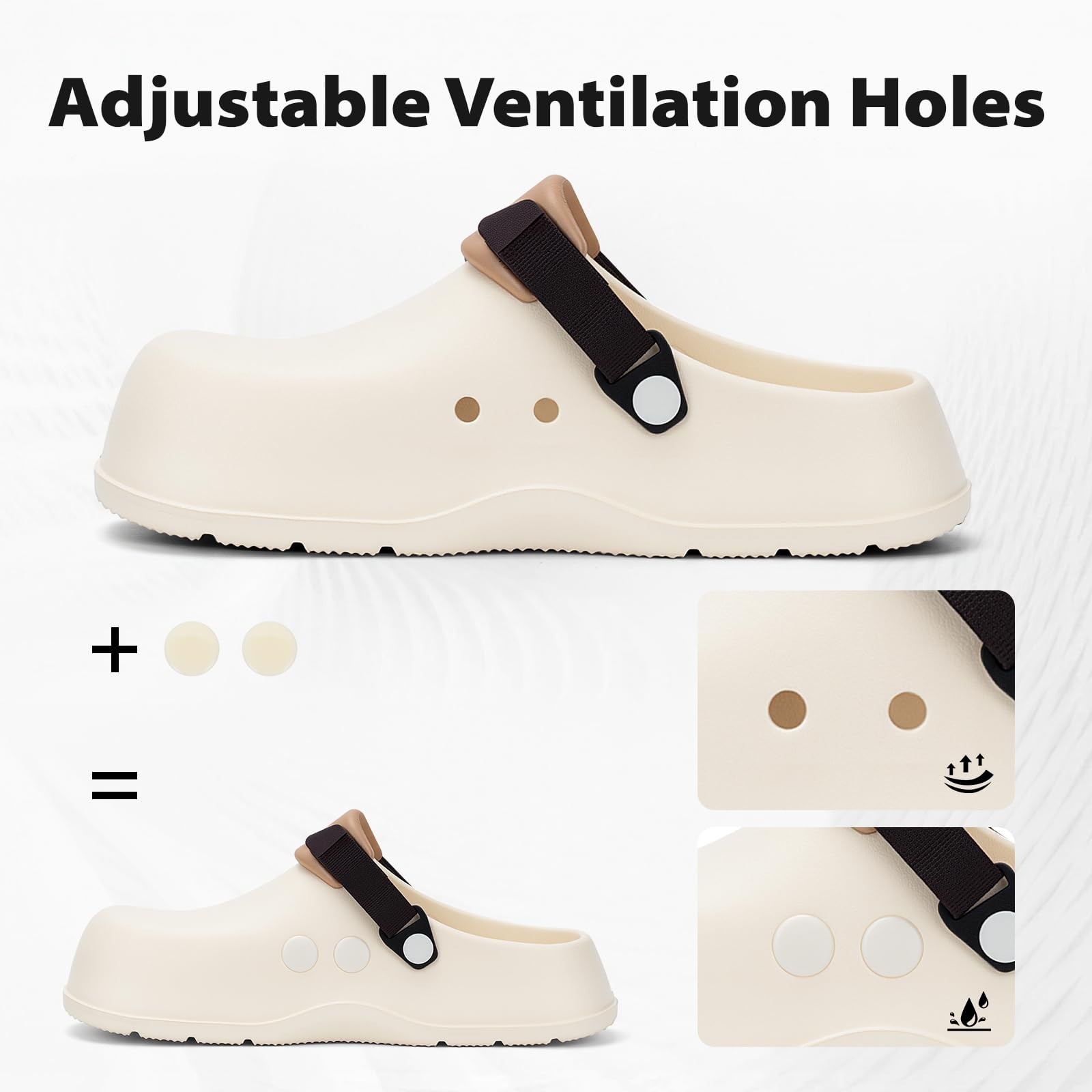 Arch Support Work Clogs Slip Resistant Recovery Shoes Closed Toe Waterproof f…