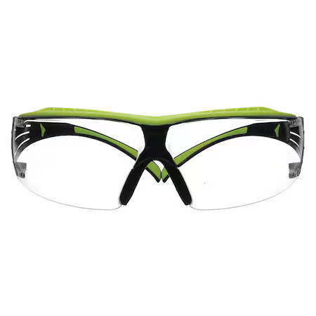 3M Sf401xaf-Grn Securefit 400, Safety Glasses, Anti-Fog & Anti-Scratch, Clear