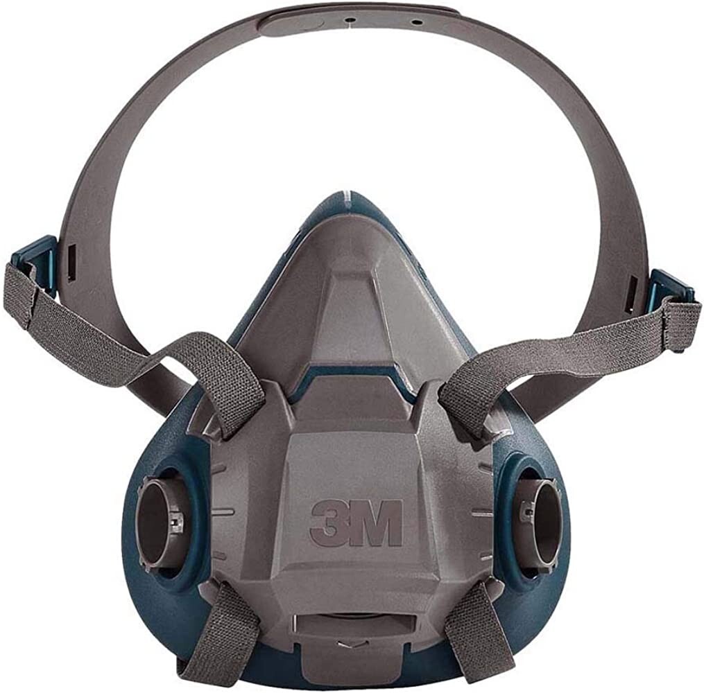 3M 6503 Half Face PPE Respirator & 2- 60923 Acid Gas Organic Vapor Cartridge LRG
