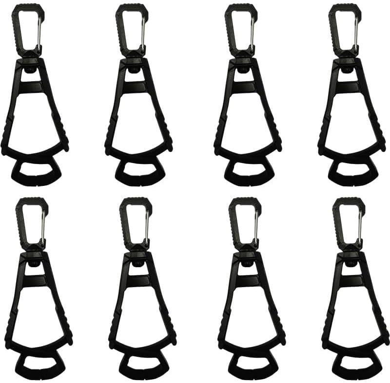 8Pcs Heavy Duty Glove Clips – Secure Lock Belt Clip Holder for Work Gloves, Rota