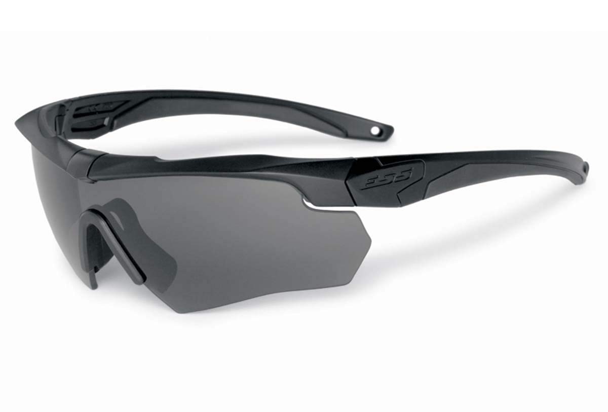ESS Gray Safety Glasses, Scratch-Resistant, Wraparound Black, Size