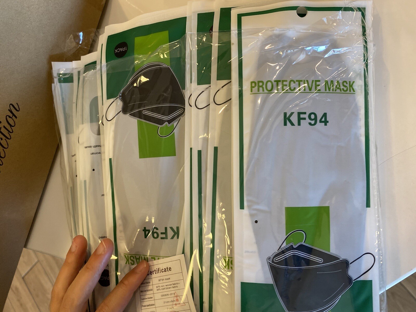 kf94 mask 50 PCs Black ,Comfortable To Wear USA Seller Ship 1 Day