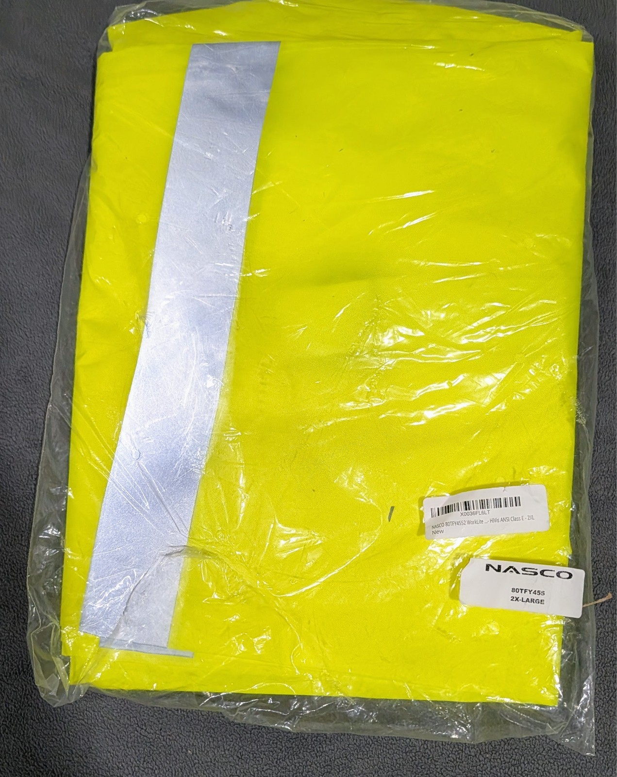 NASCO WorkLite 80TFY4553 HiVis ANSI Class E Bib Trouser Fluorescent Yellow