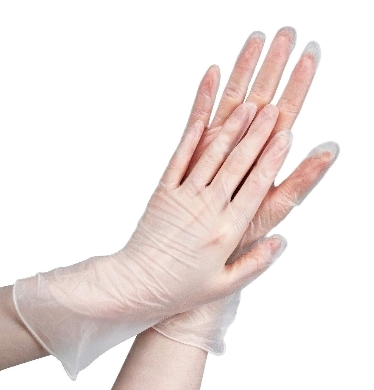 Clear Disposable Vinyl Synthetic Gloves Ambidextrous 1000 Count Large