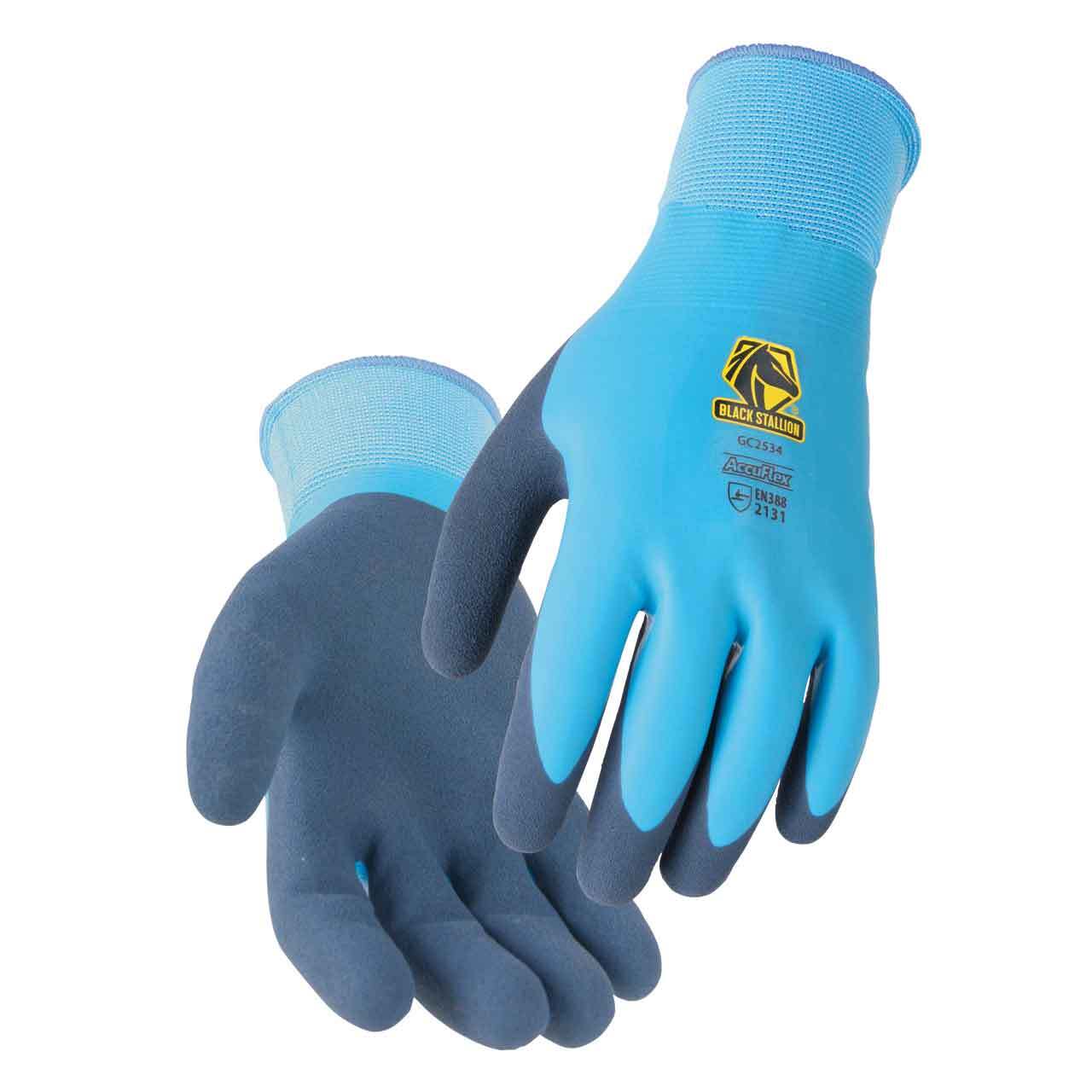 Black Stallion GC2534 MD AccuFlex A4 Cut-Resistant PU-Coated Knit Glove, Blue