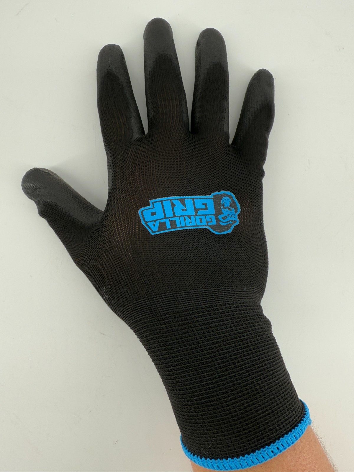 Gorilla Grip Work Gloves 5 Pairs Maximum Grip Black Latex-Free Utility Gloves