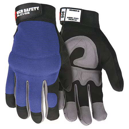 Mcr Safety 905Xl Leather Palm Gloves, Spandex(R), Synthetic Leather,