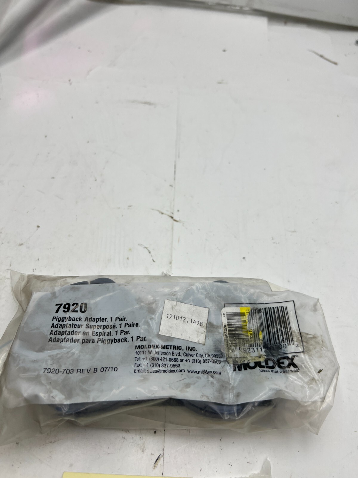 (2 Pack of 2) Moldex Filter Disk Piggyback Adapter 7920 100% PVC-Free for 7940