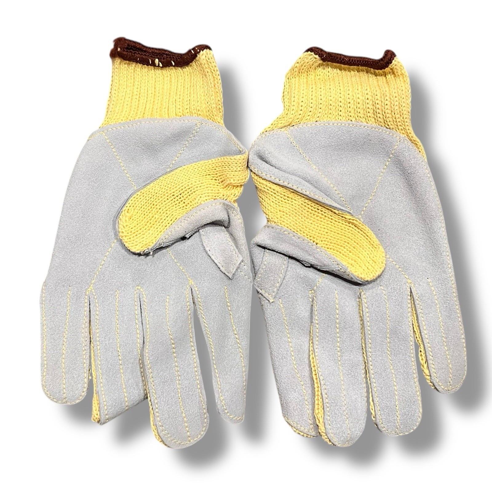 NWOT Cut Resistant Work Gloves Safety Gloves Leather Palm Anti Cut Sz Large A-7