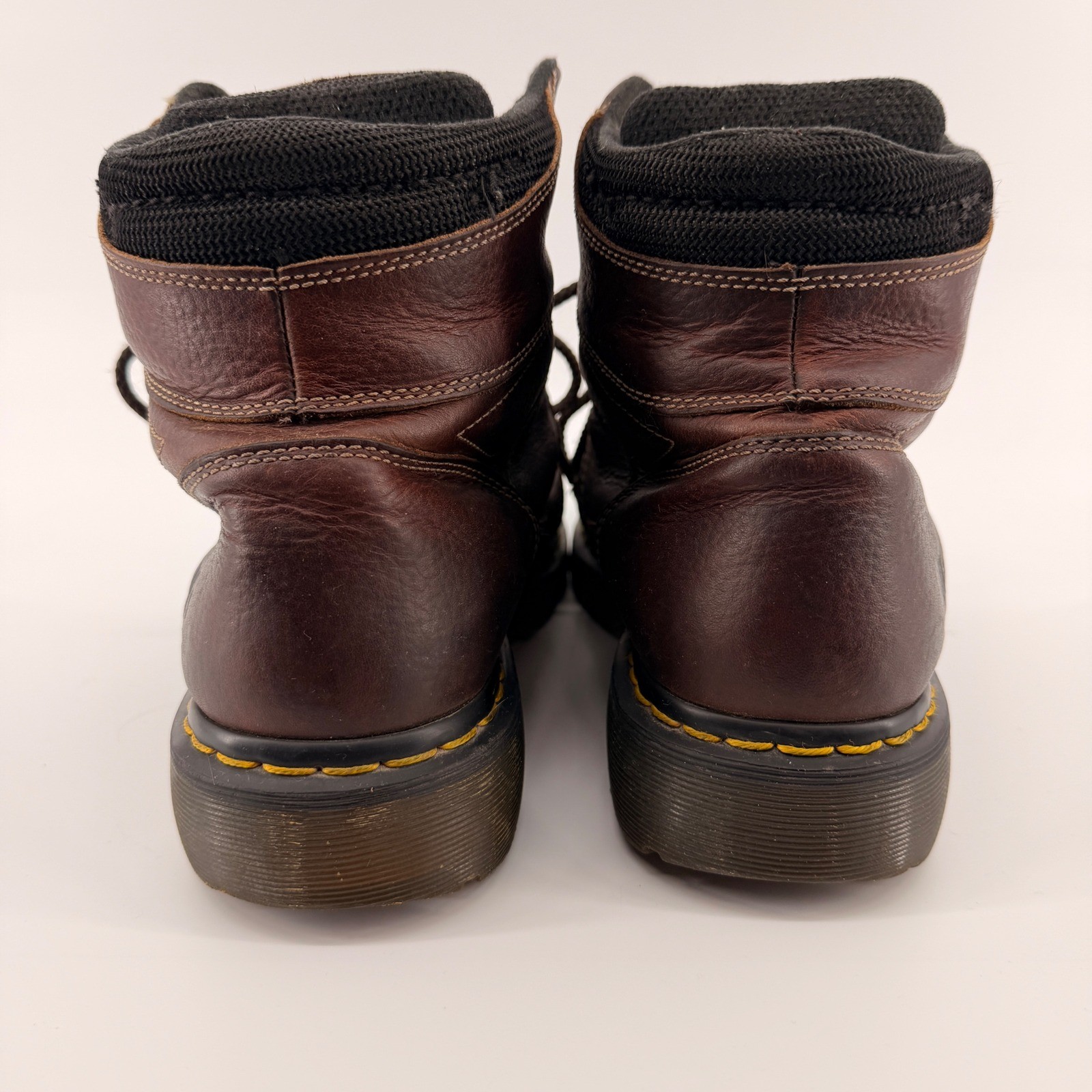 Dr Martens Industrial Steel Toe Work Boots Mens 11 Brown Leather Lace Up Hiking