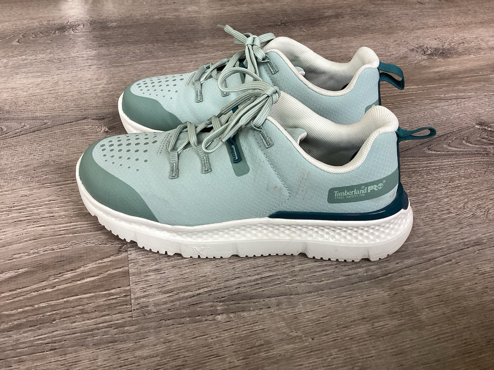 Timberland PRO Womens Intercept Athletic Steel Toe Work Sneakers Mint Green 8.5W