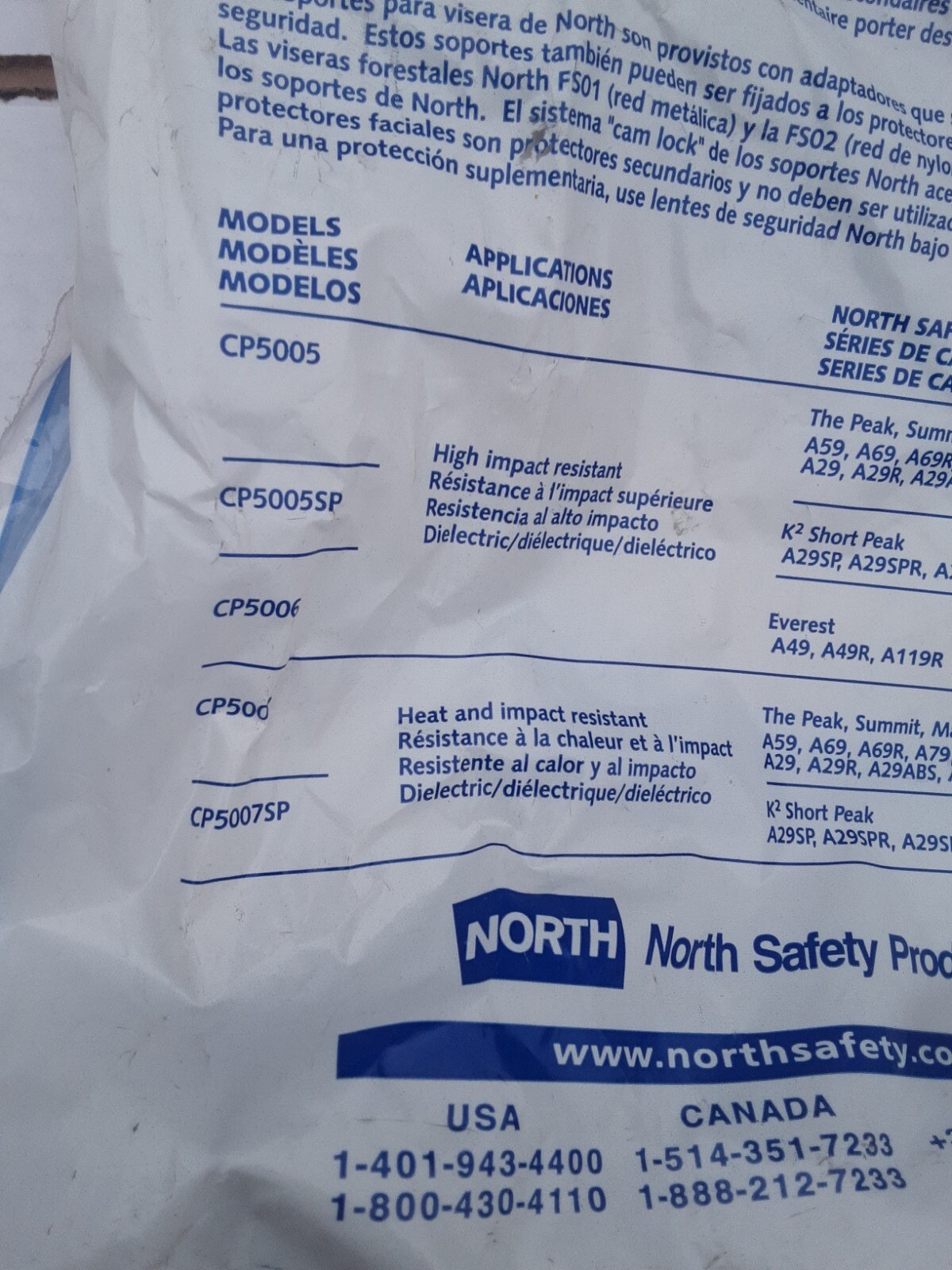 Lot of 15 North Safety CP5005 Faceshield Brackets *NEW (trl1)