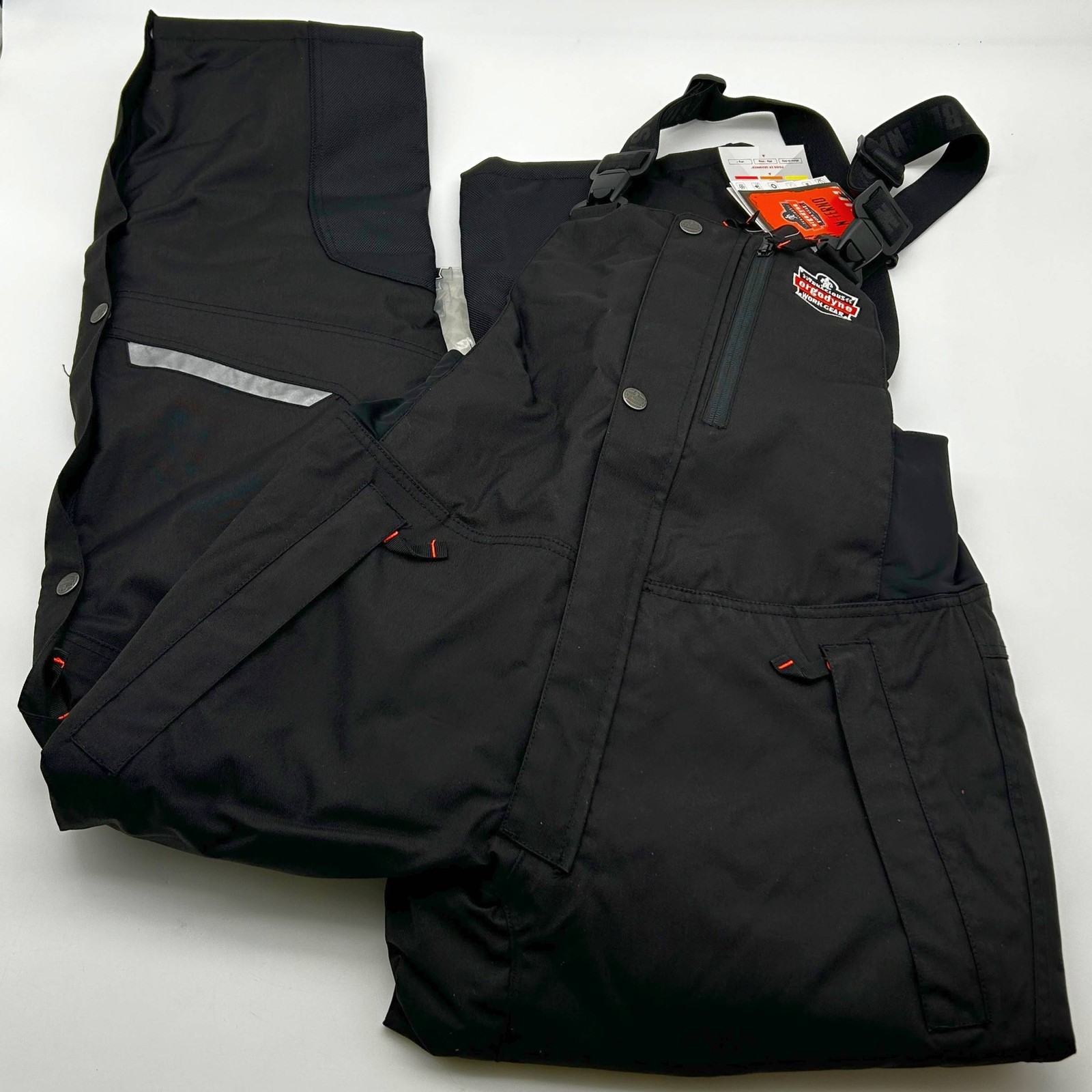 Ergodyne N-Ferno 6471 Thermal Bibs Overalls Size Small Black 41212 Reflective