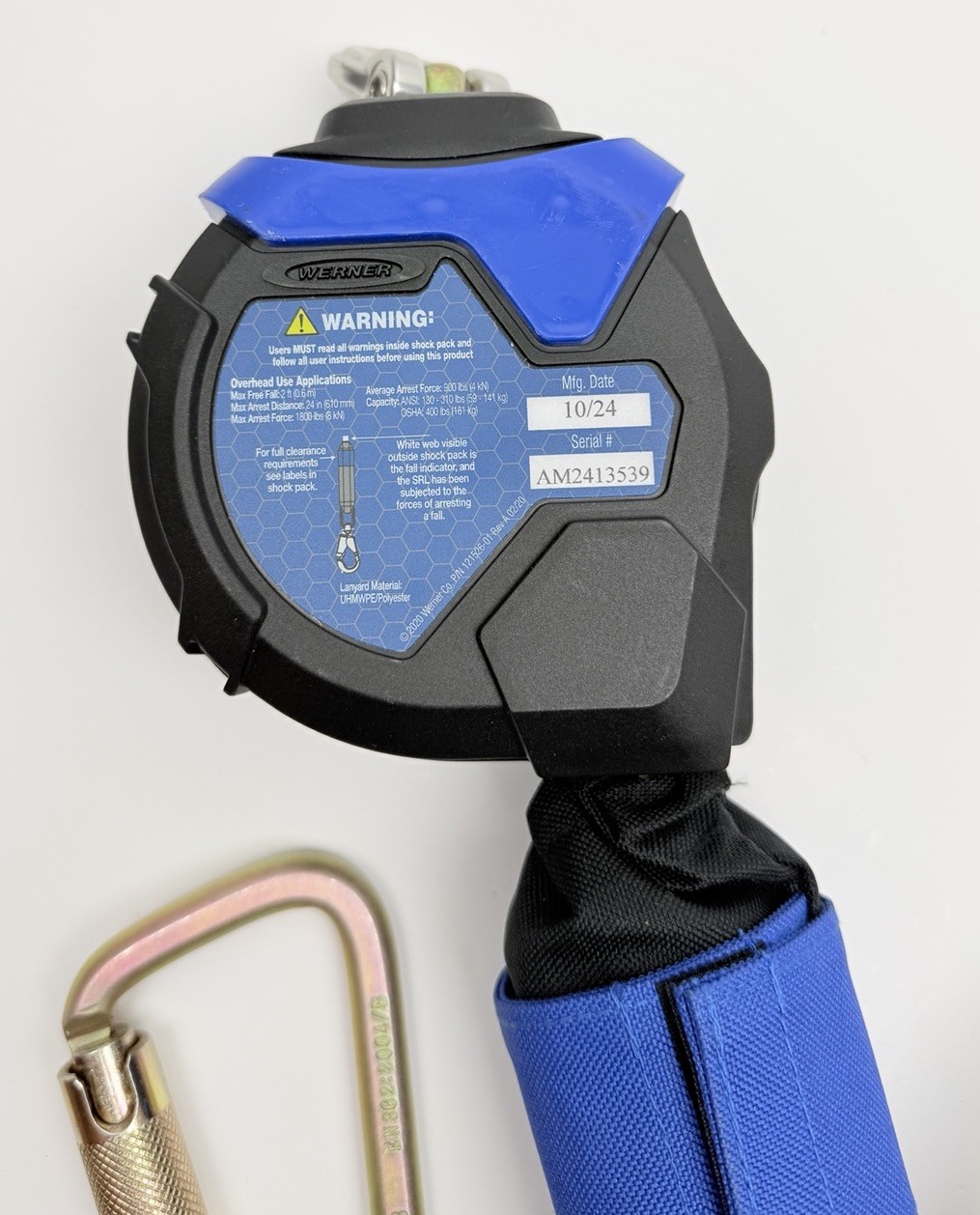 R430011 Werner MAX Patrol 11ft Webbing Self-Retracting Lifeline