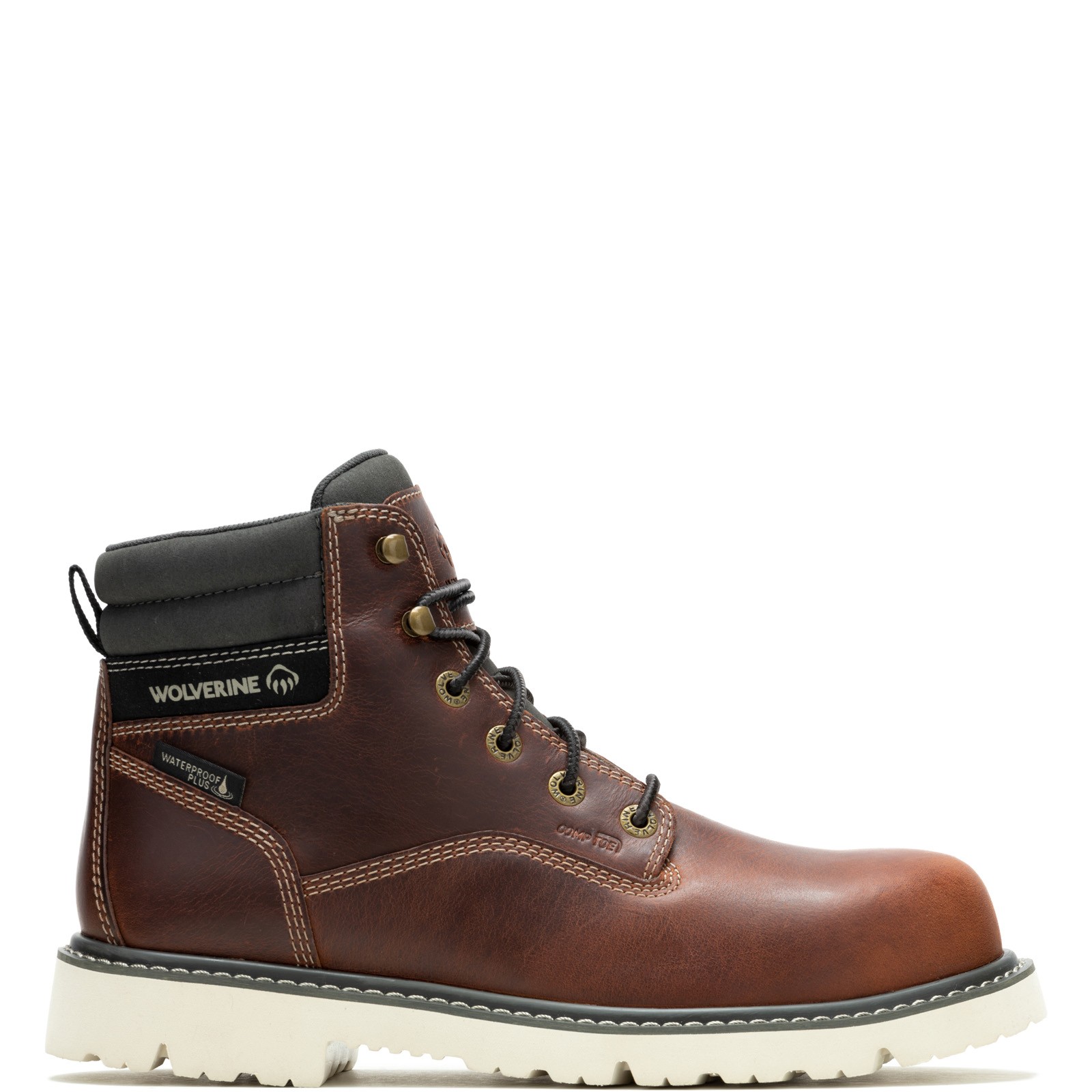 Wolverine Revival WP Composite Toe 6″ Mens Brown Wide Work & Safety Boots
