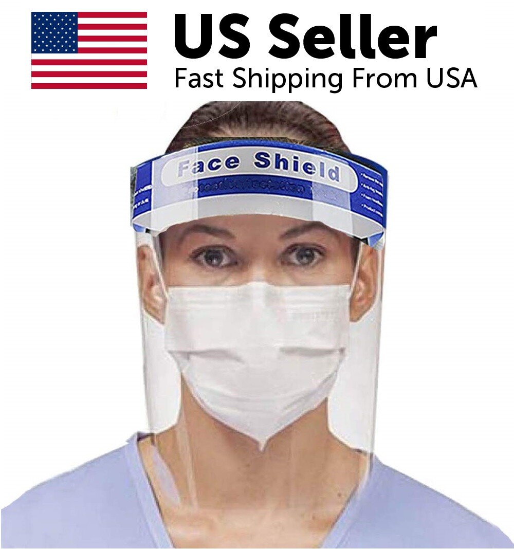 2PCS Safety Full Face Shield Protection Face Cover Mask Fast Shipment US Seller