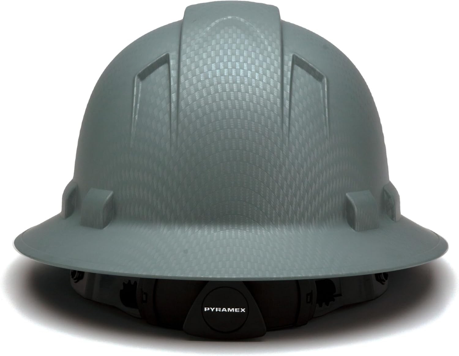 Matte Silver Graphite Full Brim Hard Hat – Adjustable Fit, Lightweight MMA Gear