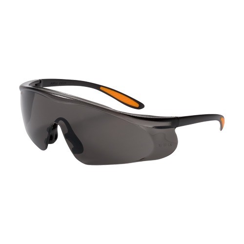 Safety Glasses Gray Smoke Lens Eyewear Work Gel Nose Pad 12 PAIR PACK