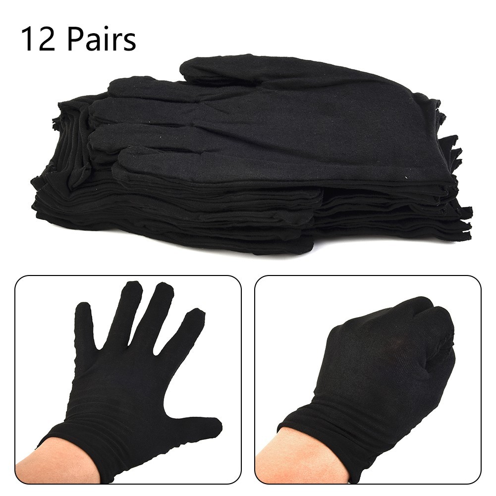 12 Pack Cotton Gloves Large Sensitive Cleaning Dry Moisturizing High Quality New
